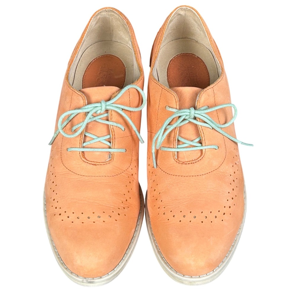 Wolverine 1883 Women Peach Leather Brogue Oxford Shoes W00693 Size 7M Mint Laces